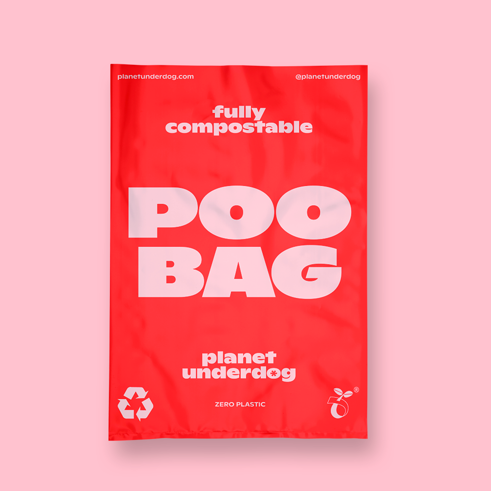 60 Planet Underdog Compostable Dog Poop Bags Red Box