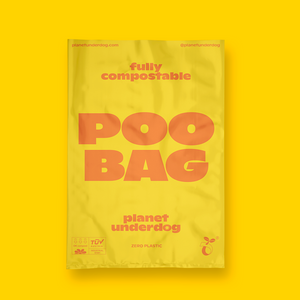 60 Planet Underdog Compostable Dog Poop Bags - Yellow Box