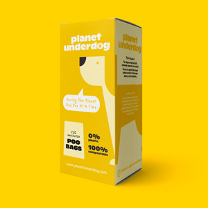 120 Planet Underdog Compostable Dog Poop Bags - Yellow Box